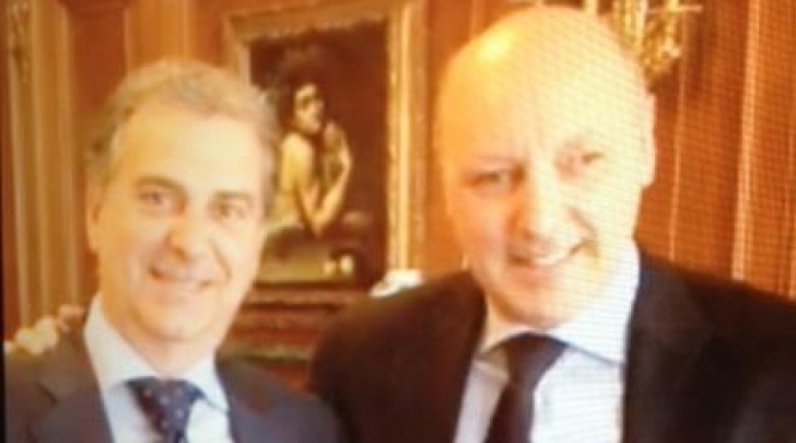 Il presidente Elio Gizzi insieme al dg bianconero Marotta
