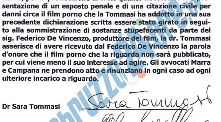 il documento di Sara Tommasi