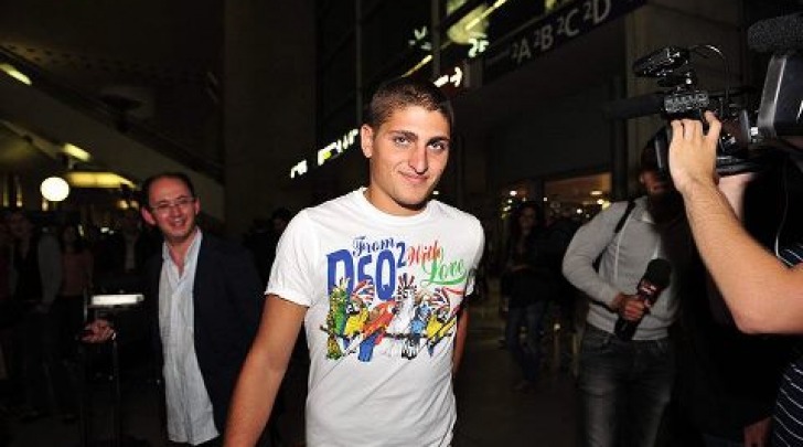 Marco Verratti all'aeroporto di Parigi