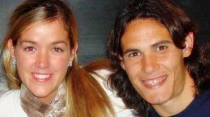 Edinson Cavani e la moglie Maria Soledad