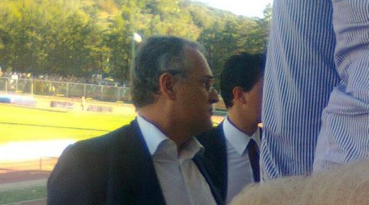 Il presidente Lotito allo Stadio Angelini