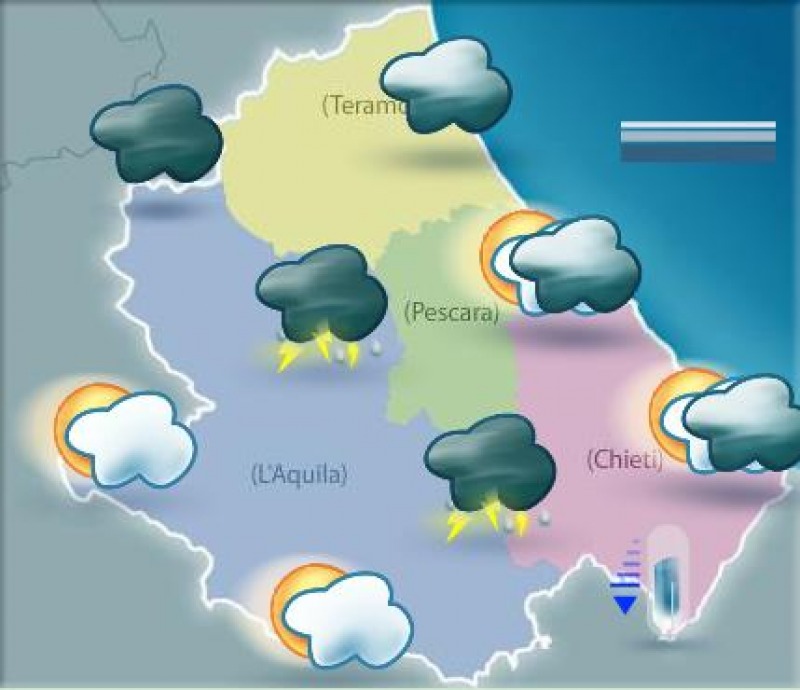 Il tempo oggi, permane nuvolosità e instabilità diffusa Meteo Abruzzo24ore