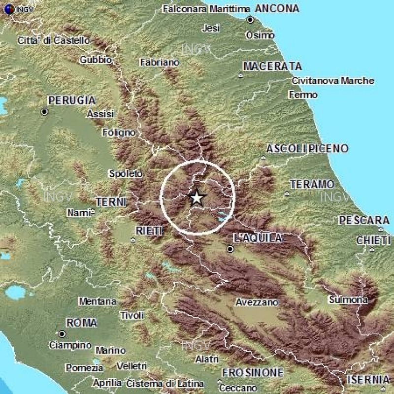 Terremoto, due scosse di magnitudo 3.9 e da 3.0 in provincia di Rieti Lo sciame sismico L Terremoto, due scosse di magnitudo 3.9 e da 3.0 in provincia di Rieti Lo sciame sismico L