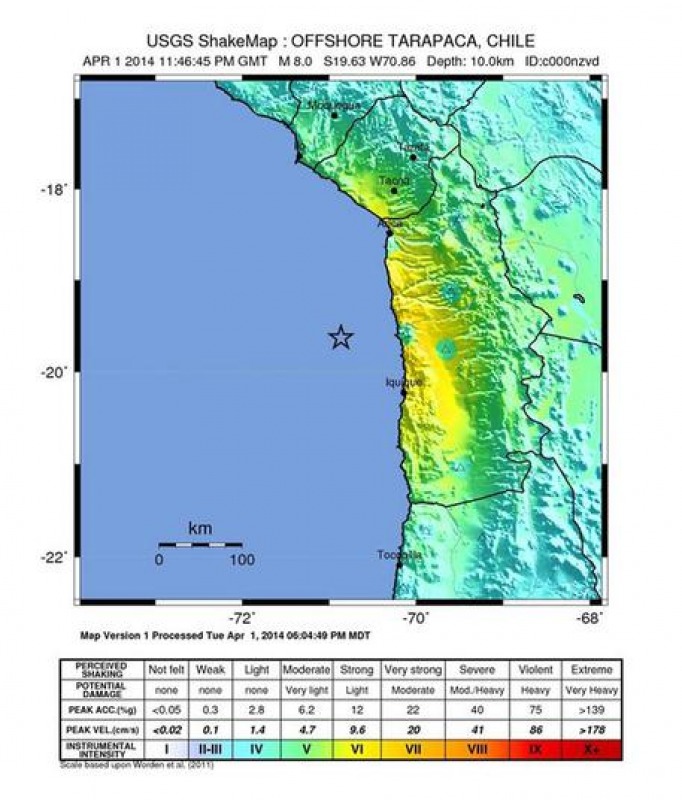 Violenta scossa di terremoto sulle coste del Cile. Generato tsunami di