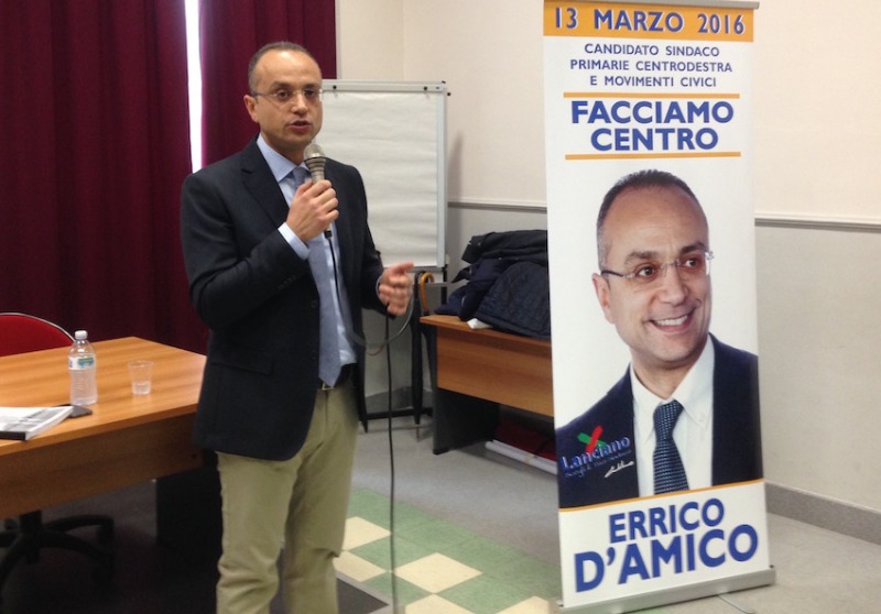 Elezioni Lanciano, sono 8 le liste che sostengono Errico D'Amico. I