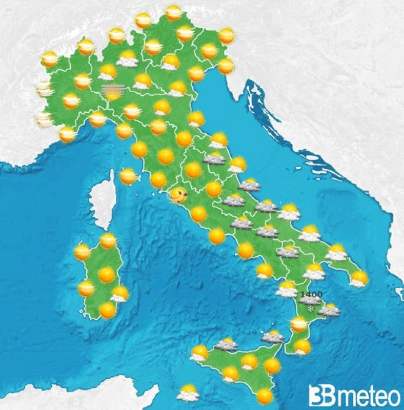 Sole su gran parte dell'Italia ma temperature gelide Meteo Roma