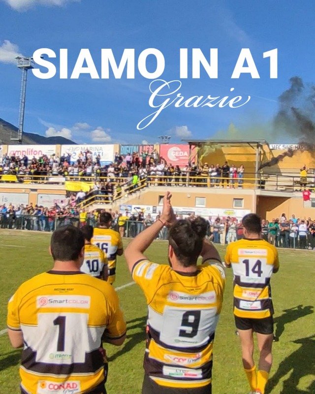 Isweb Avezzano Rugby trionfa e sale in Serie A1: La città in festa!