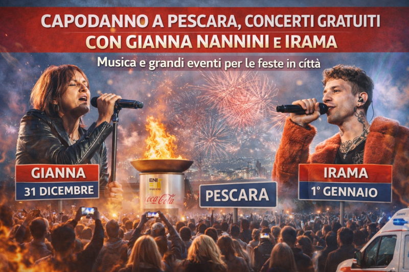 capodanno a pescara concerti gratuiti con gianna nannini e irama