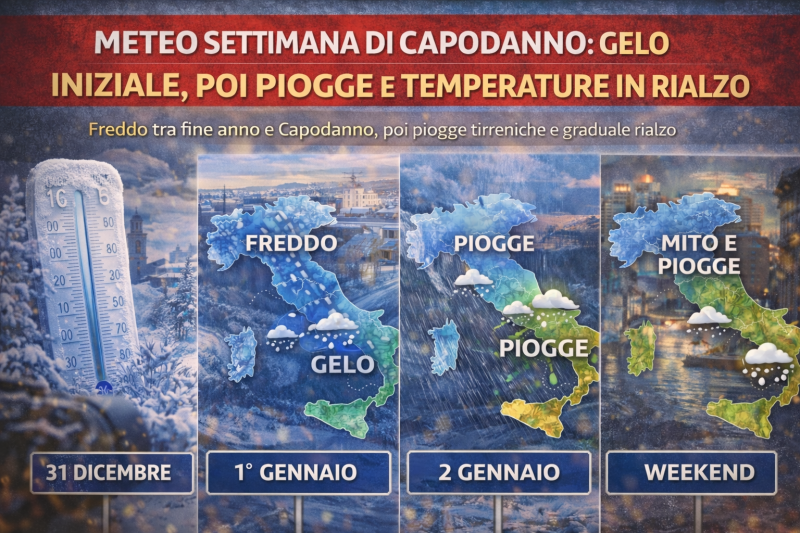 meteo settimana di capodanno gelo iniziale poi piogge e temperature in rialzo