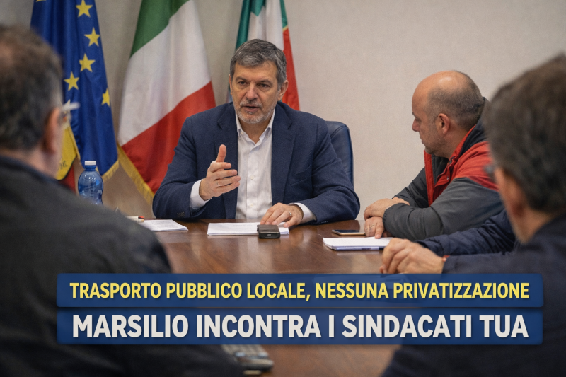 Trasporto pubblico, Marsilio rassicura: nessuna privatizzazione e dialogo aperto con sindacati Tua