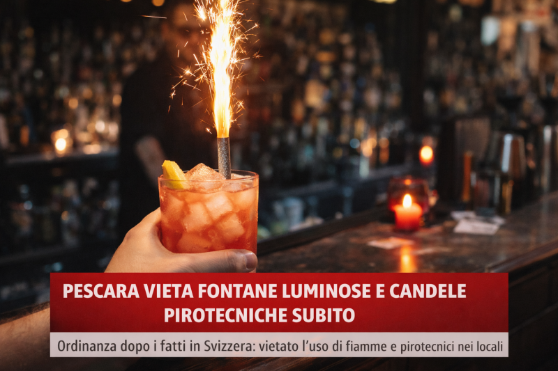 stop fiamme nei locali pescara vieta fontane luminose e candele pirotecniche subito