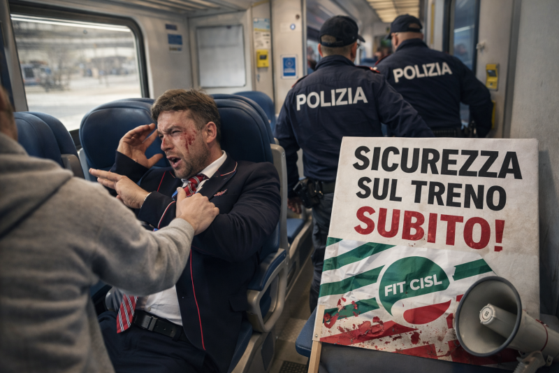 capotreno aggredito sul regionale pescara lanciano sindacati in allarme sicurezza trasporti pubblic