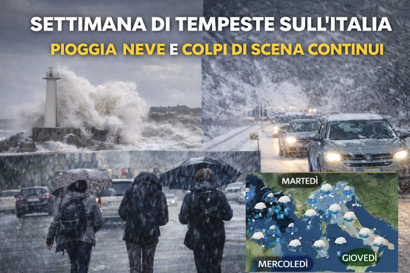 settimana di tempeste sull8217italia pioggia neve e colpi di scena continui
