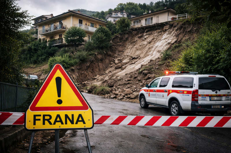 frana a silvi alta case evacuate scatta l8217emergenza sicurezza