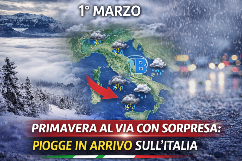 Primavera al via con sorpresa: piogge in arrivo sull’Italia