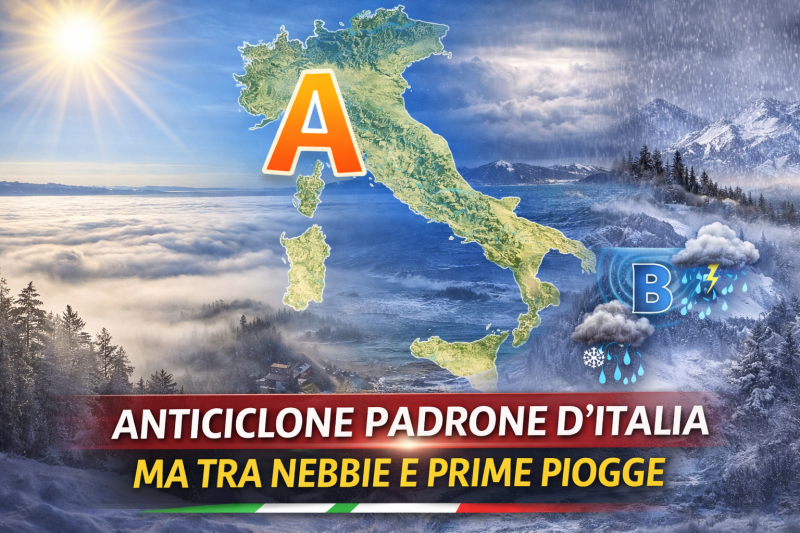 anticiclone padrone d8217italia ma tra nebbie e prime piogge