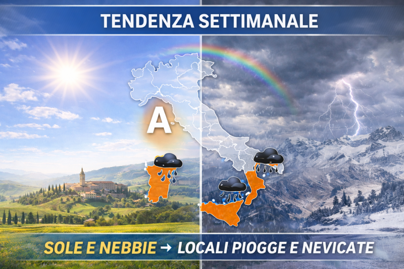 alta pressione protagonista ma non mancano sorprese nel weekend