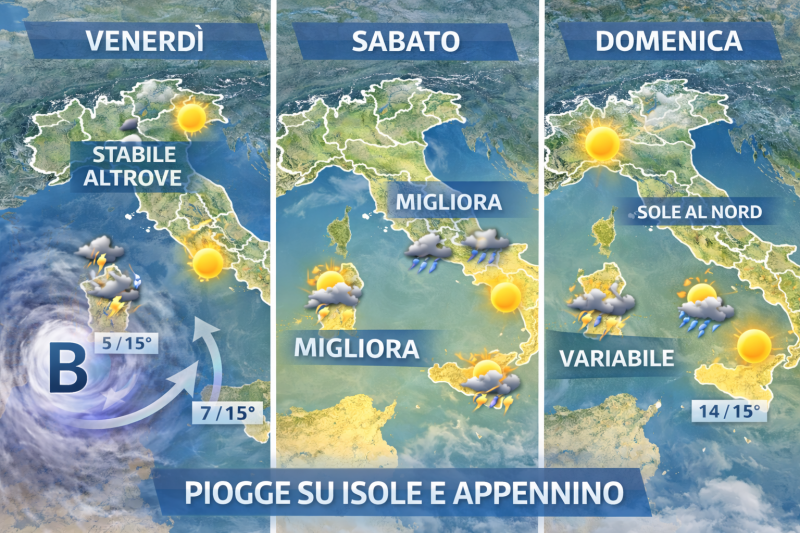 Meteo Italia, weekend con piogge e schiarite: ecco dove cambierà davvero