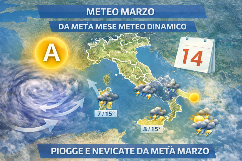 Meteo marzo sorprende: anticiclone domina ma piogge e neve potrebbero tornare presto