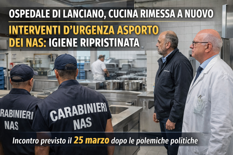 lanciano cucina ospedaliera rinnovata interventi lampo dopo i controlli dei nas