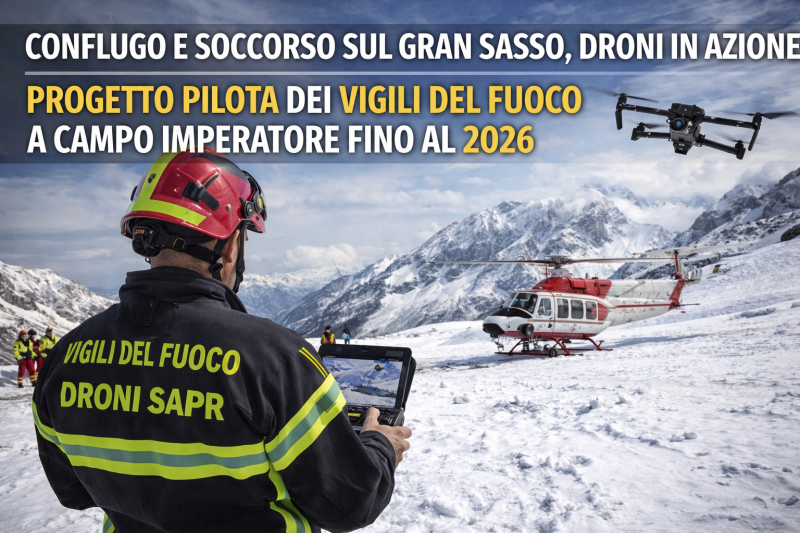 droni sul gran sasso rivoluzione sicurezza a campo imperatore fino a tutto il 2026