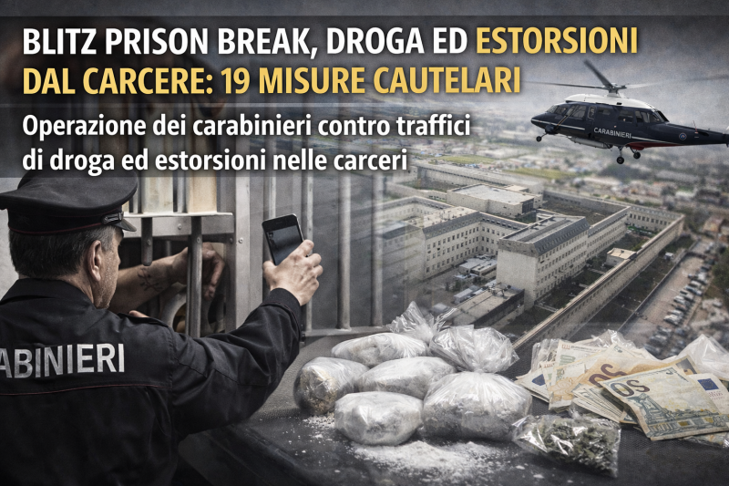 blitz prison break droga ed estorsioni dal carcere 19 misure cautelari