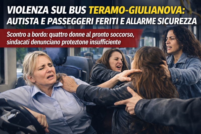 violenza sul bus teramo giulianova ferite autista e passeggeri scoppia il caso sicurezza