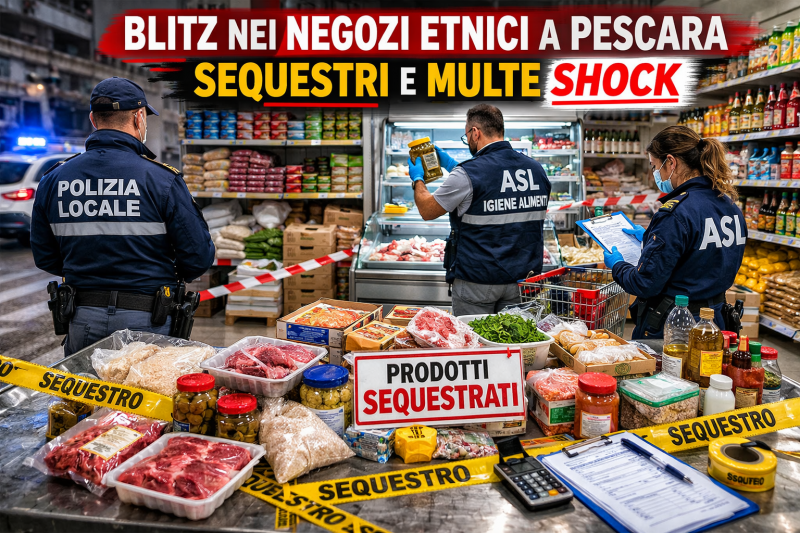blitz nei negozi etnici a pescara maxi sequestri e multe shock