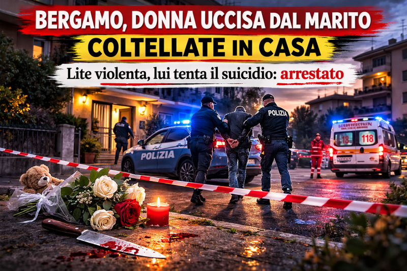 bergamo tragedia in casa donna uccisa dal marito dopo lite violenta