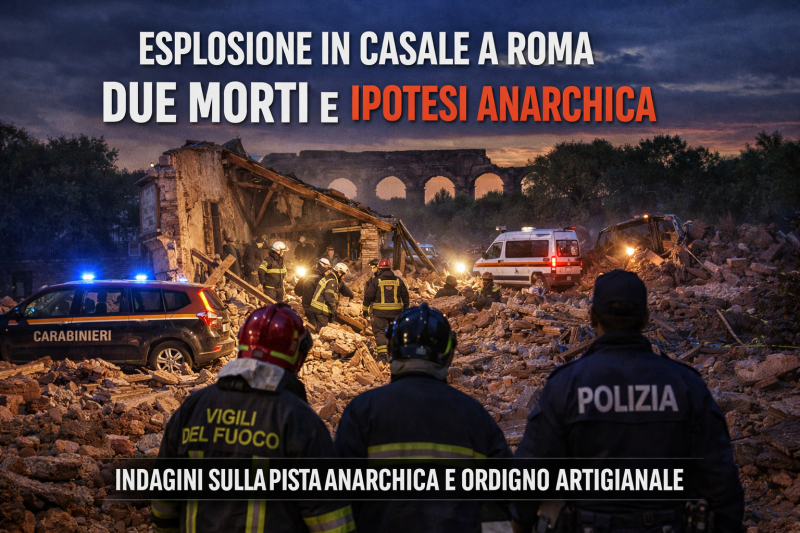 tragedia a roma esplode casale due morti e pista anarchica inquietante