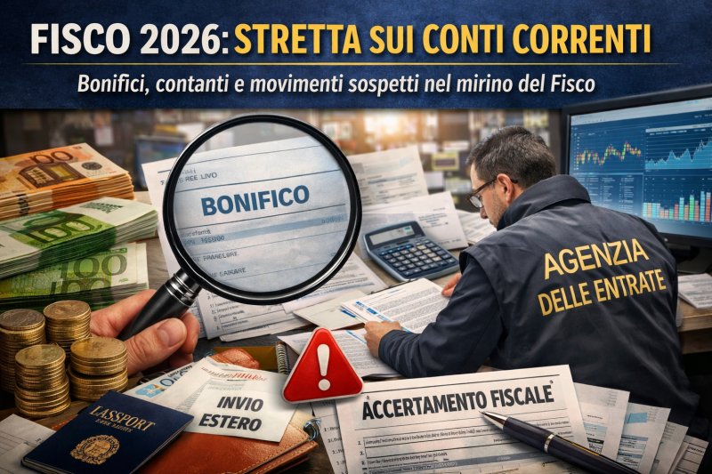 Fisco 2026, controlli serrati sui conti: cosa cambia davvero per tutti