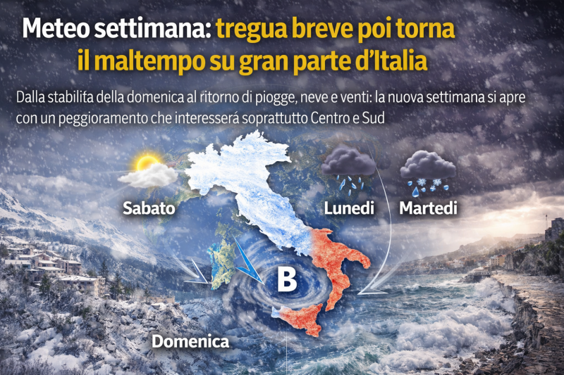 meteo settimana tregua breve poi torna il maltempo su gran parte d8217italia da Abruzzo24ore.tv meteo settimana tregua breve poi torna il maltempo su gran parte d8217italia