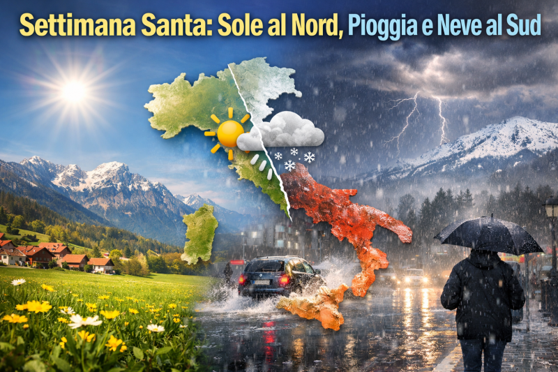 settimana santa ribaltata pioggia e neve al sud sole stabile al nord da Abruzzo24ore.tv settimana santa ribaltata pioggia e neve al sud sole stabile al nord