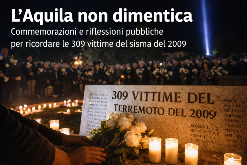 l8217aquila non dimentica memoria e verit224 al centro del ricordo del sisma