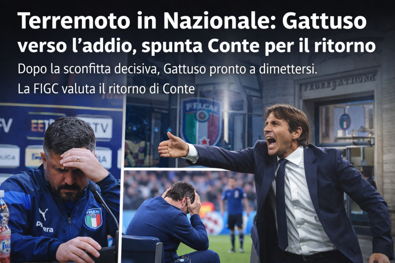 terremoto in nazionale gattuso verso l8217addio spunta conte per il ritorno