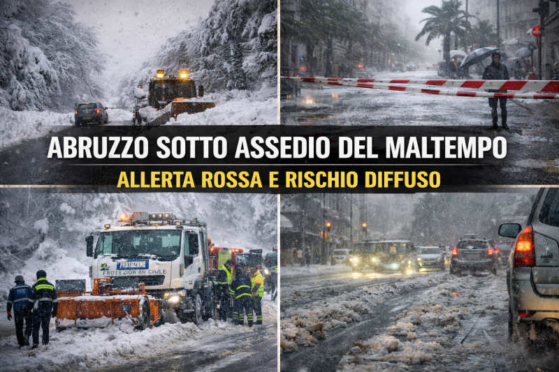 abruzzo sotto assedio del maltempo allerta rossa e rischio diffuso su tutto il territorio