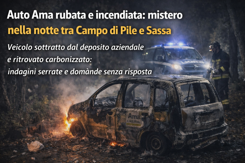 auto ama rubata e incendiata mistero nella notte tra campo di pile e sassa