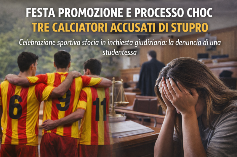 tre calciatori accusati di stupro di gruppo durante la festa promozione