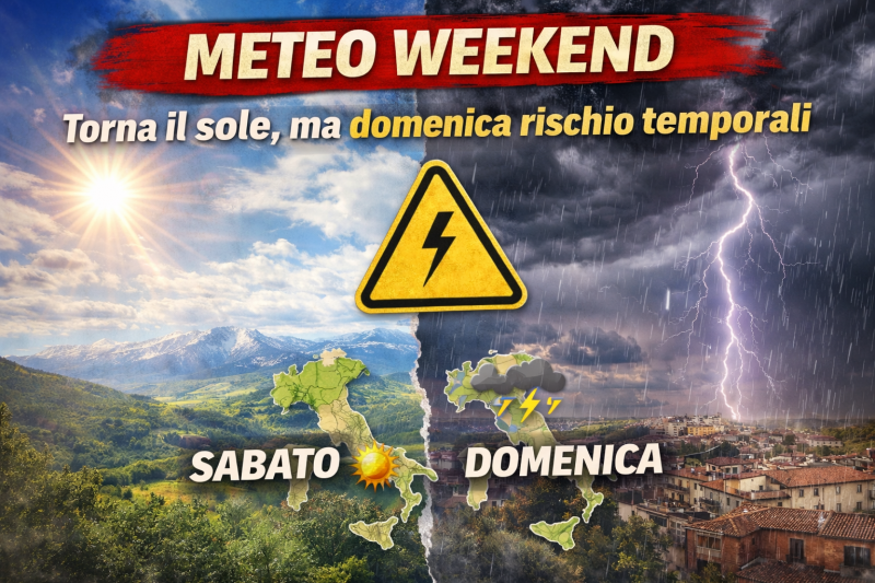 meteo weekend torna il sole ma arrivano temporali improvvisi domenica da Abruzzo24ore.tv meteo weekend torna il sole ma arrivano temporali improvvisi domenica