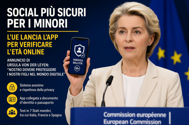 Social vietati ai minori? L’Europa accelera con nuova app digitale