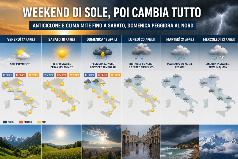 settimana di sole e caldo poi torna il maltempo svolta improvvisa da Abruzzo24ore.tv settimana di sole e caldo poi torna il maltempo svolta improvvisa