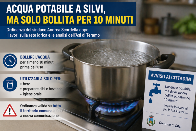 acqua potabile a silvi ma solo bollita scatta l8217ordinanza del sindaco