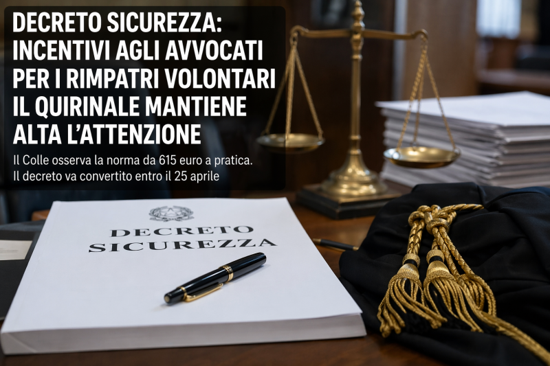 decreto sicurezza nel mirino incentivi agli avvocati agitano il quirinale