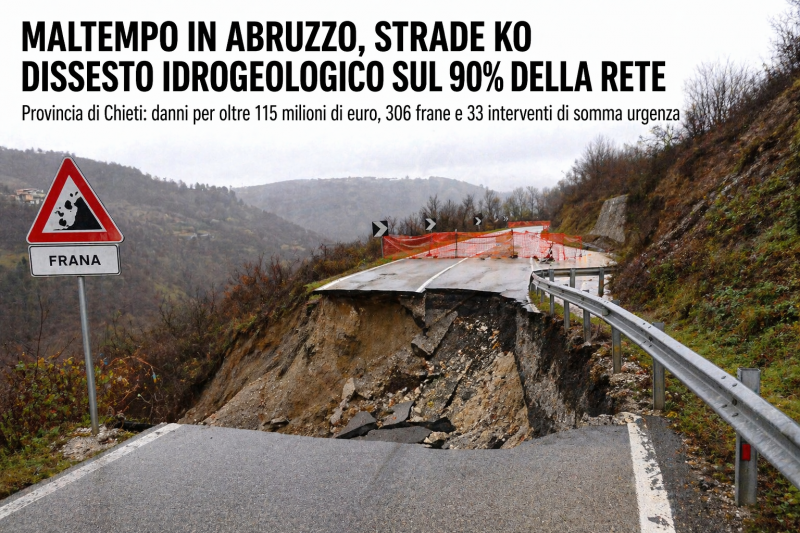 maltempo devasta il chietino strade in ginocchio e danni milionari