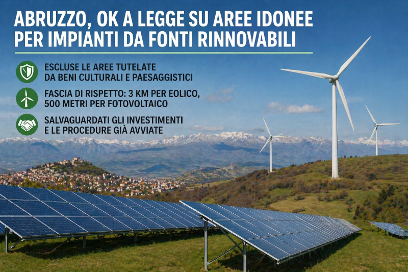 rinnovabili in abruzzo nuove regole stop impianti vicino ai beni tutelati