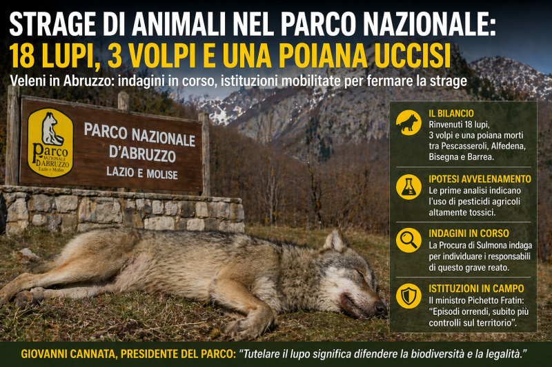 strage di lupi nel parco allarme veleni e indagini serrate in corso