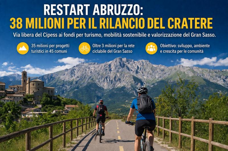 abruzzo pioggia di milioni sul cratere turismo e gran sasso al centro
