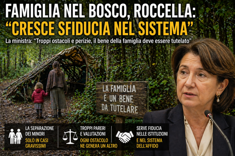 famiglia nel bosco roccella scuote il sistema cresce sfiducia istituzionale diffusa