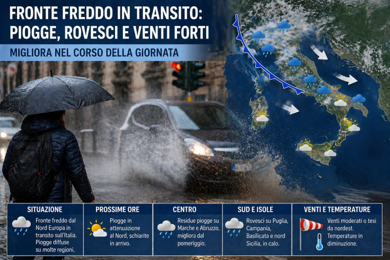 meteo italia irruzione fredda e piogge diffuse cosa succede davvero oggi