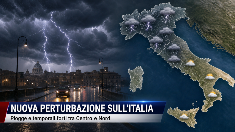 meteo perturbazione in arrivo piogge forti e temporali colpiranno molte regioni italiane